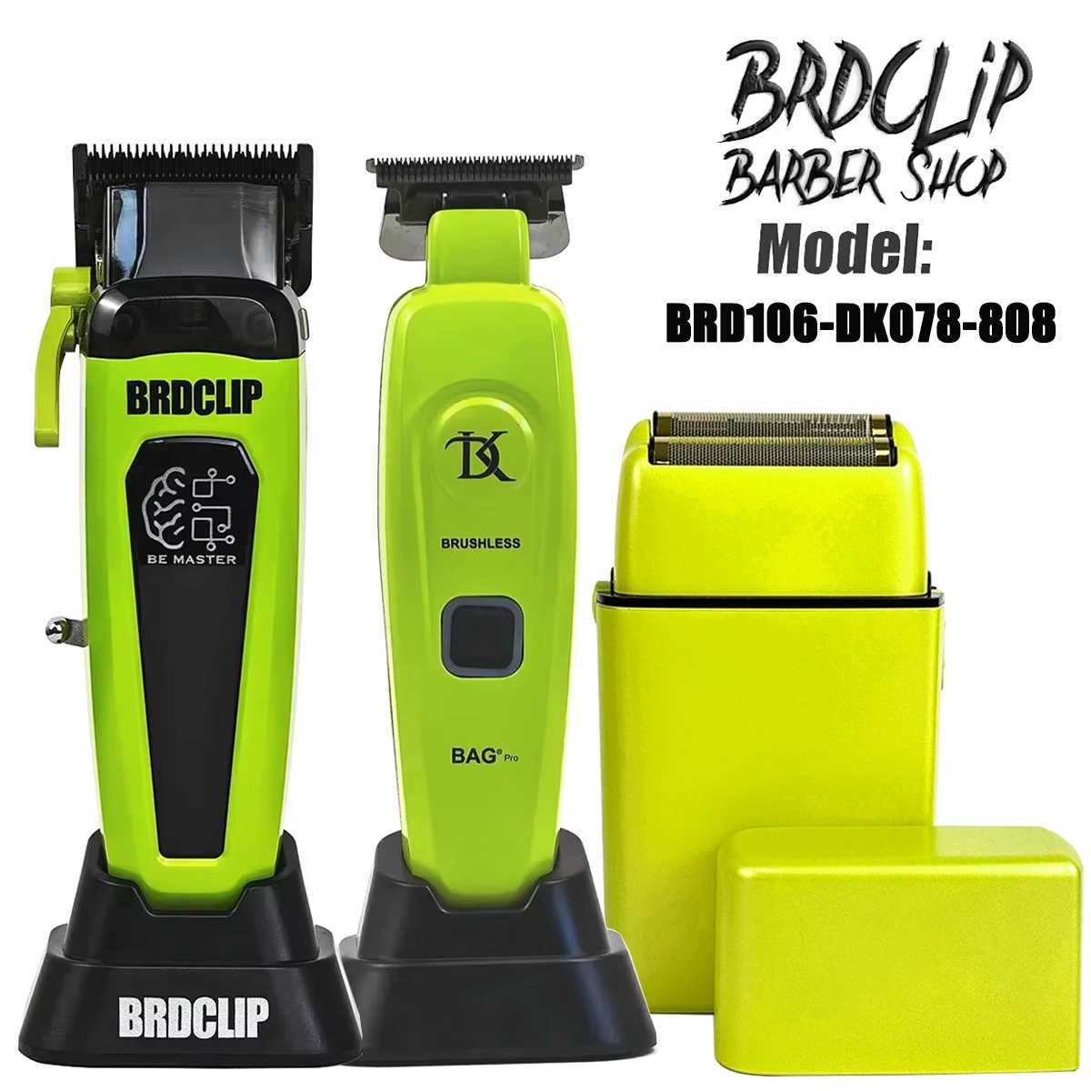 Professional BRDCLIP 106 DK078 808 5-level adjustment hair clipper electric cordless trimming shaver DLC with Charging BaseW250418