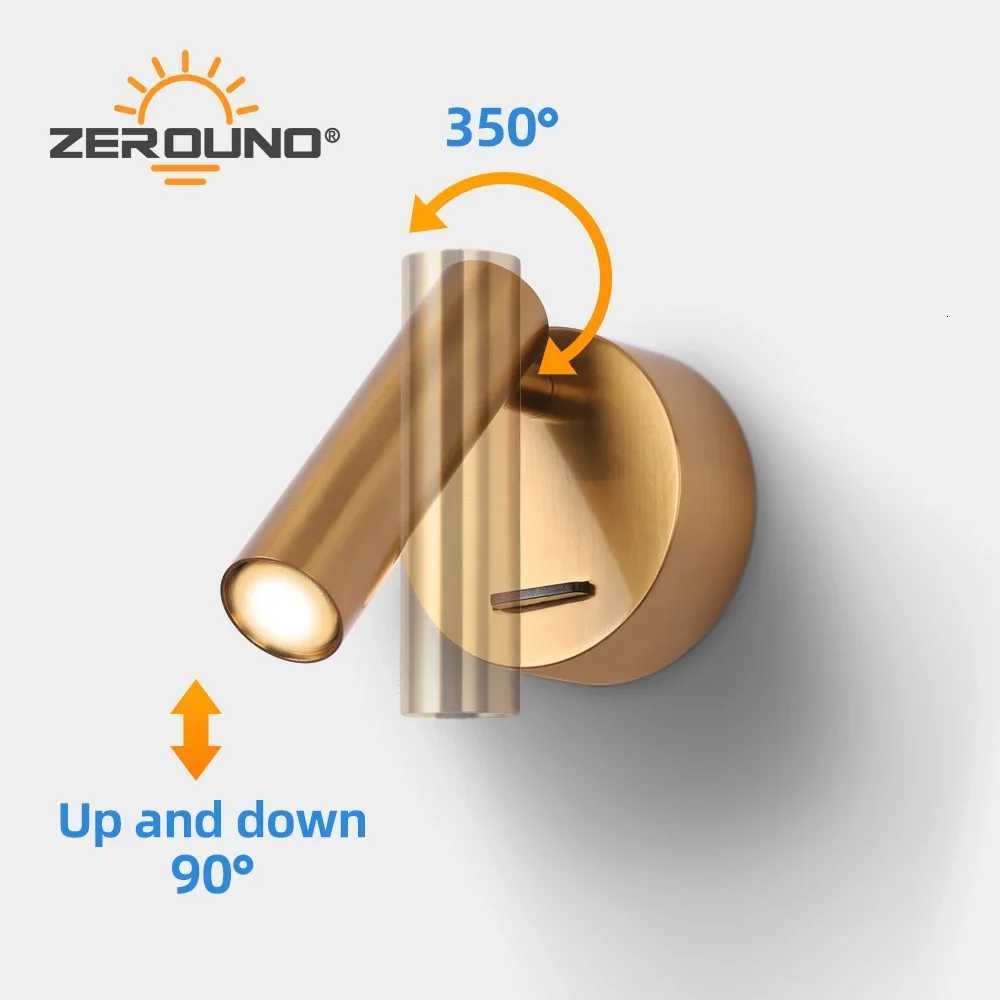 Brass Indoor LED Wall Light With Switch Interior Wall Lamp Decorat Bedroom Hotel Guest Room Lighting for a bedside reading light M251118