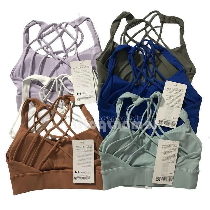 NEW Yoga With Chest Pad Back luluity lemonics Bra set Quick Drying Breathable Underwear Gym Brassiere Sexy Soft Solid Color Racerback luluity lemonics set zq