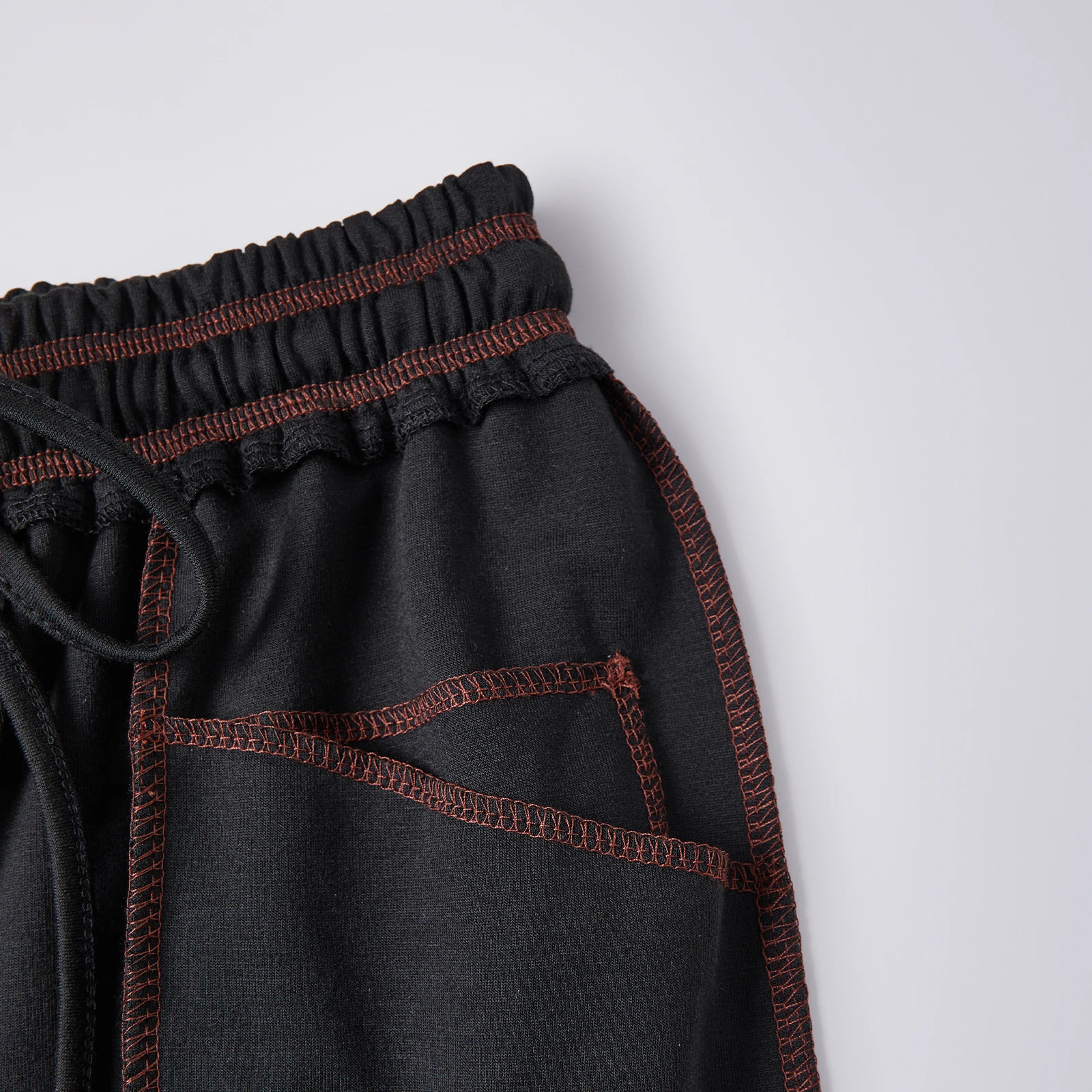 Womens Baggy Pants Fashion y2k Spring Summer Sweatpants Barrel Pants Drawstring Contrast Color Loose Wide Leg Trousers 251113BJ - view 5