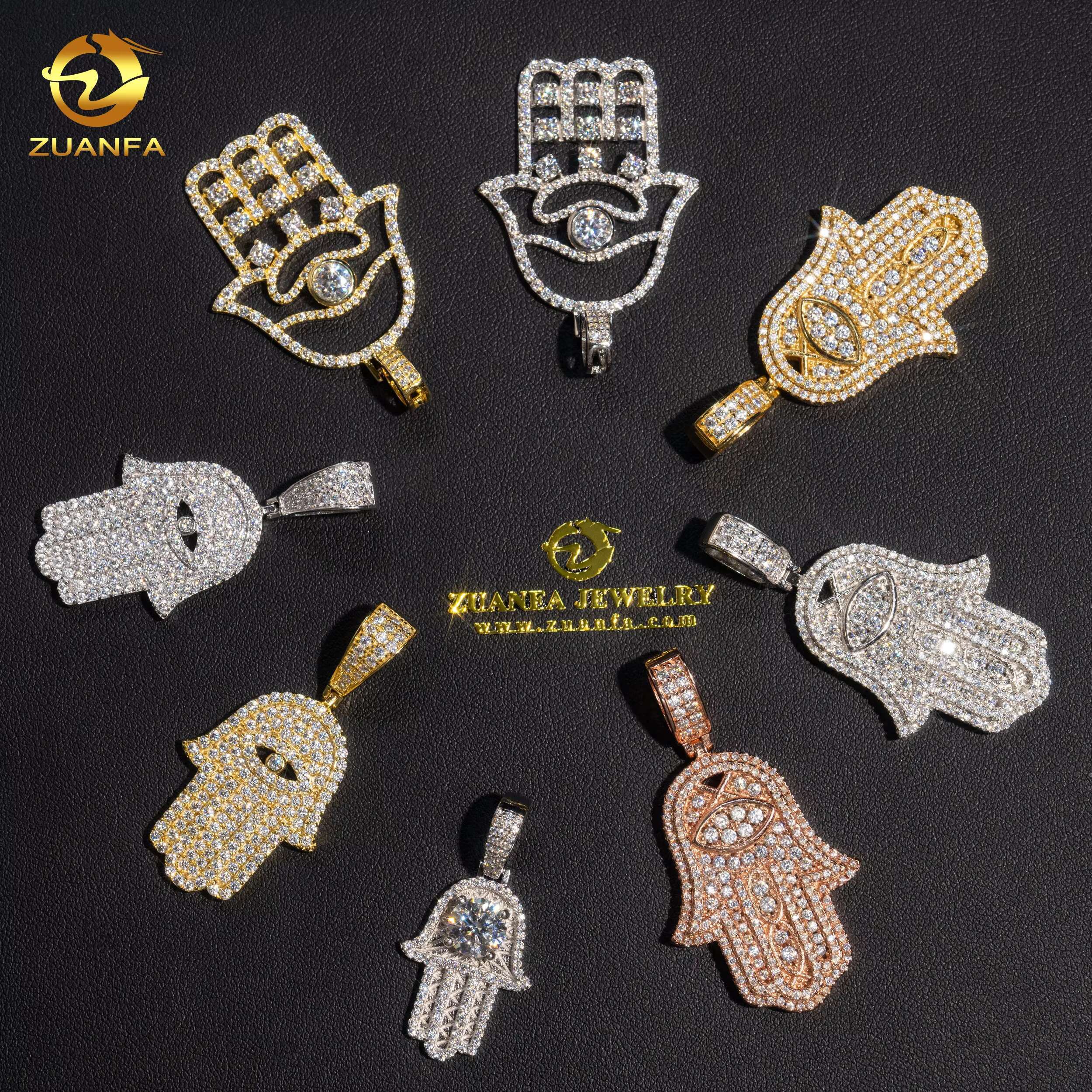 Factory Price Fashion Hip Hop Jewelry Mens Charms Pendants 925 Sterling Silver VVS Moissanite Diamond Iced Out Pendant