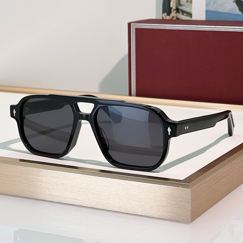 Designer Sunglasses Men And Women High Quality Handmade Square Pilot Eyewear EVANS Luxury Sunglasses Outdoor Goggles UV400 Glasses With box