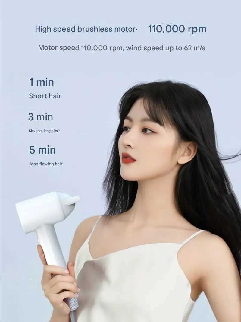 2025 New Professional Negative Ion Hair Dryer with Temperature Control and Hot Cold Air for Powerful and Gentle Hair CareT251118