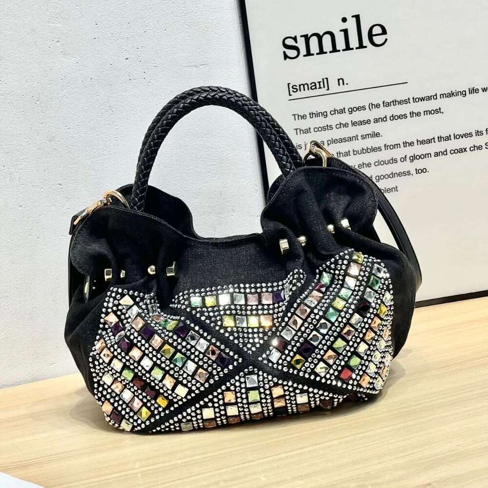 Fashion Vintage Brand Jeans Denim Designer Shoulder Bag Tote Bucket Cross Body Messenger Dias Handbag Purse