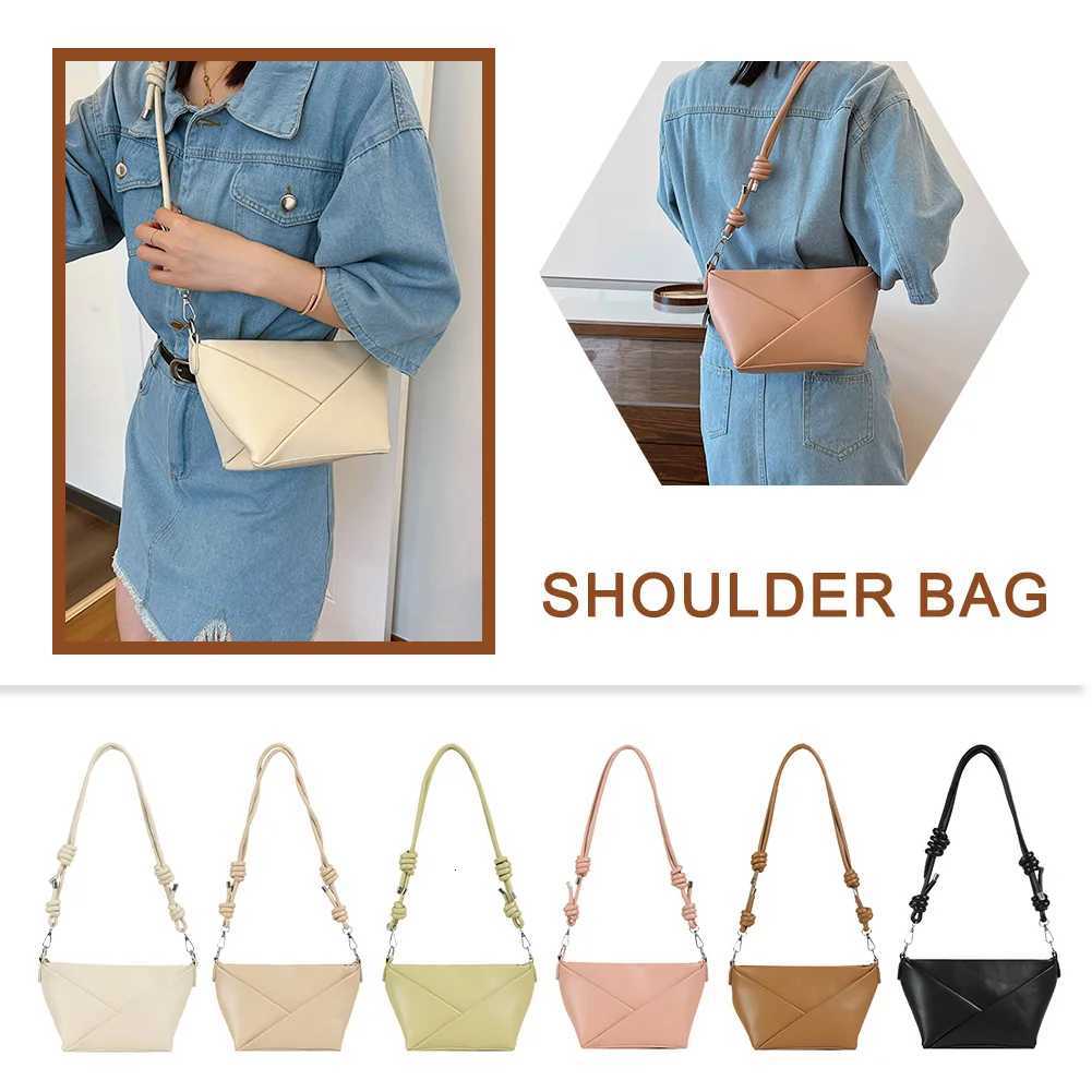 Geometric PU Leather Shoulder Bag Zipper Closure Underarm Bag Commuter Messenger Handbag for Women Work Shopping TravelW251118