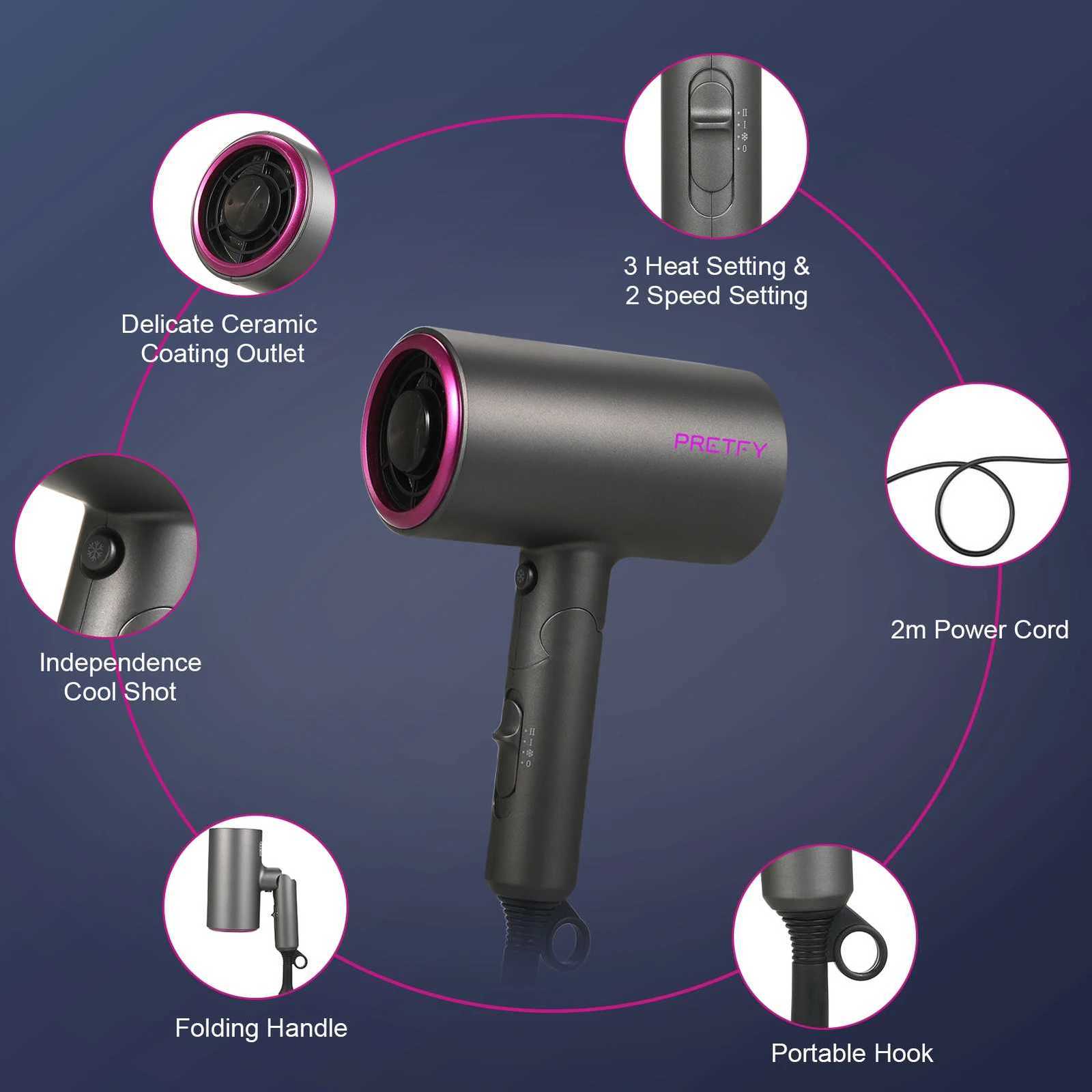 Hair Dryer Hydrate Hair 2000W Hair Dryer Large Wind Quickly Drying Hydrate Hair Household Hotel Hair SalonT251118