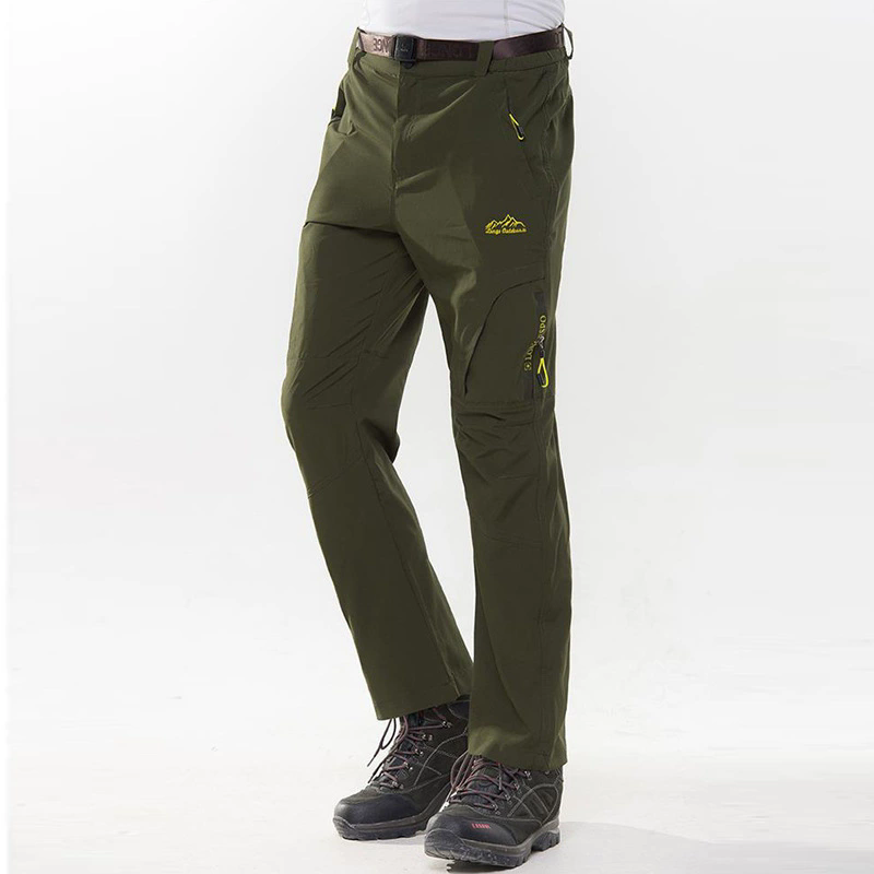 Fashion Summer Quick Dry Hiking Pants Men Stretch Waterproof Tactical Pants Zipper Pockets Thin Trousers Lightweight Fishing Pants 5XL Bottoms Asian S