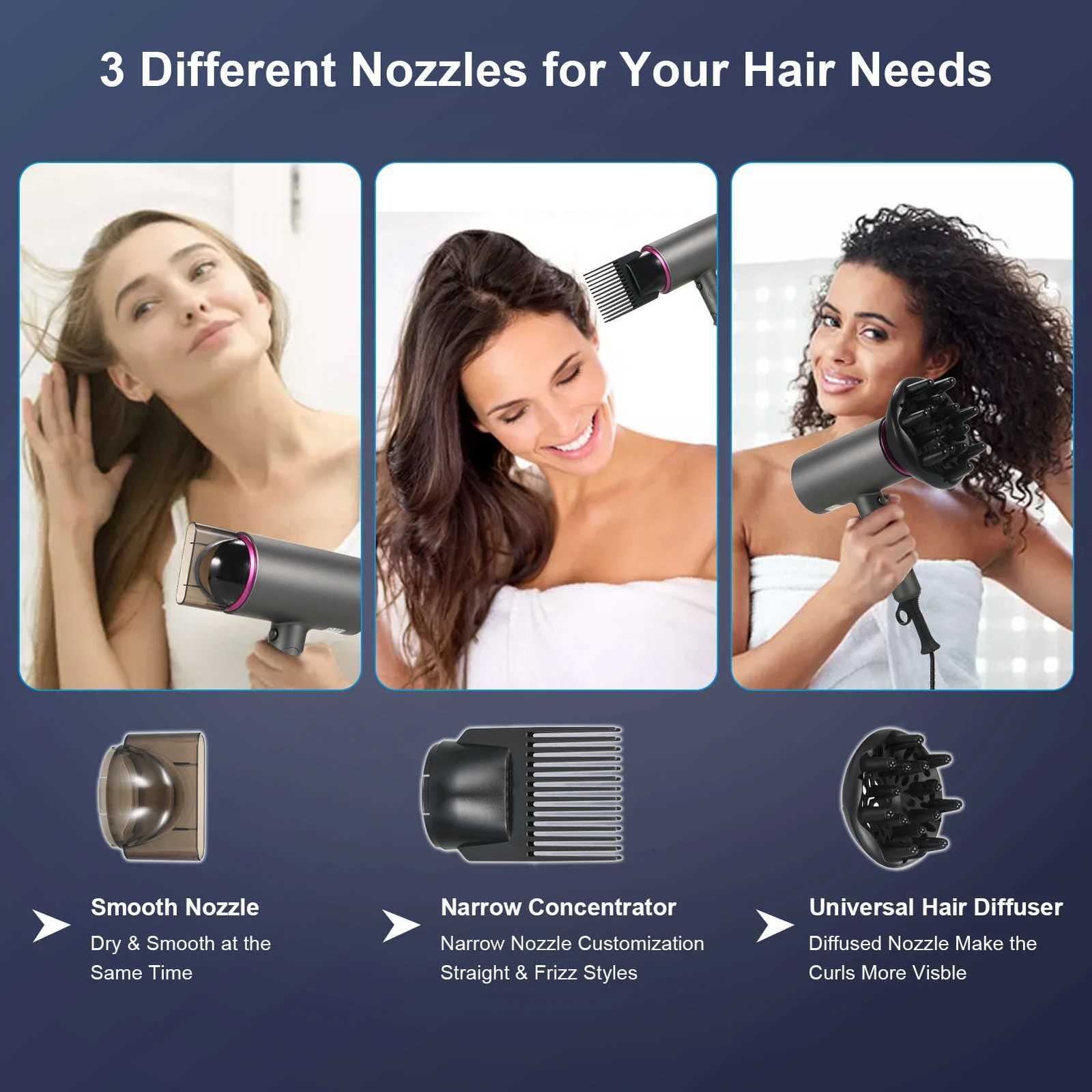2000W Hair Dryer Large Wind Quickly Drying Hydrate Hair Household Hotel Hair Salon Hair Dryer Large Wind Hair Dryer Hydrate HairT251118