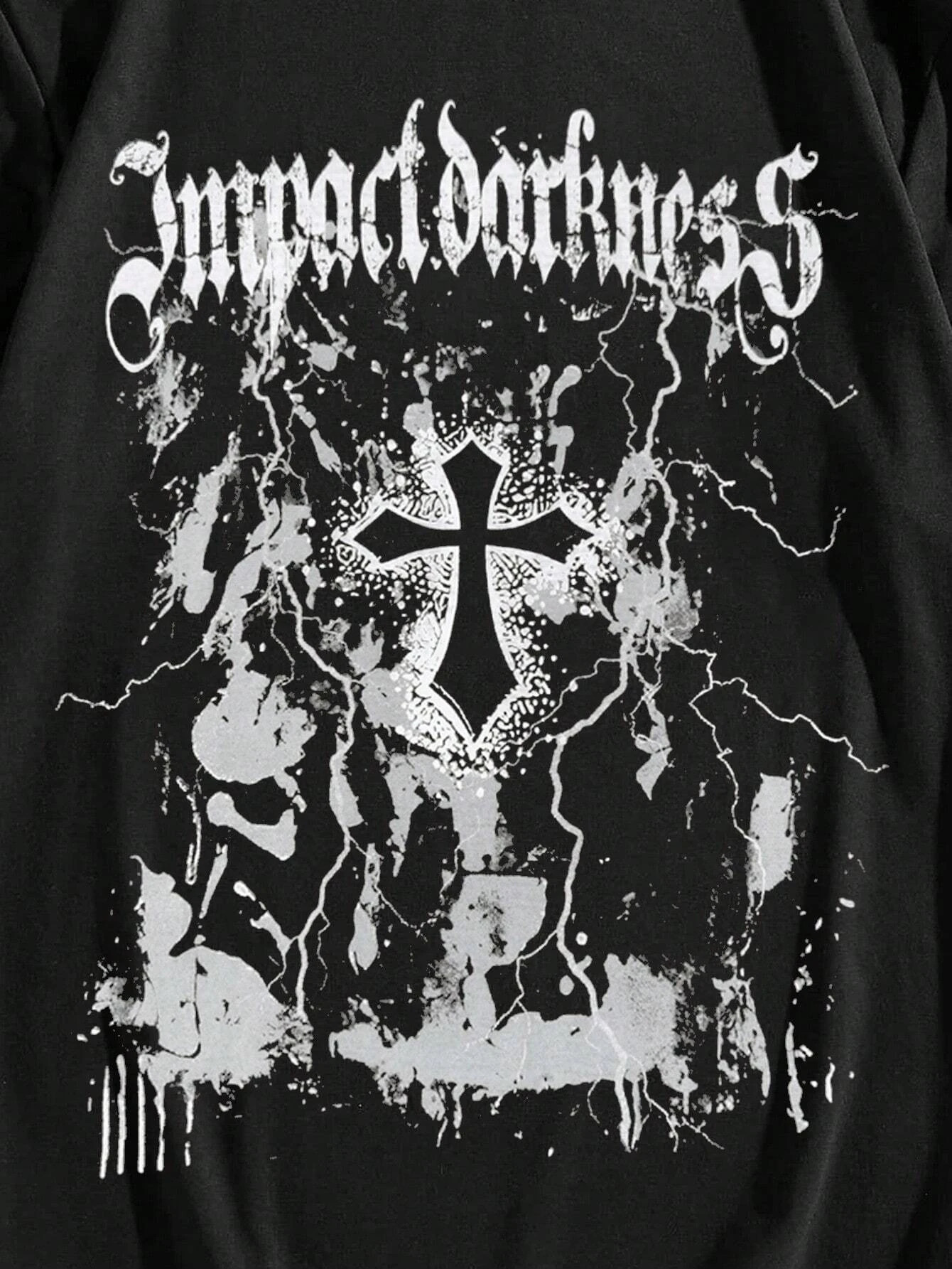 Cross Gothic Graphic unisex mens cotton Tshirt fashion plus size top short sleeved classic printed S4xl 250408Z