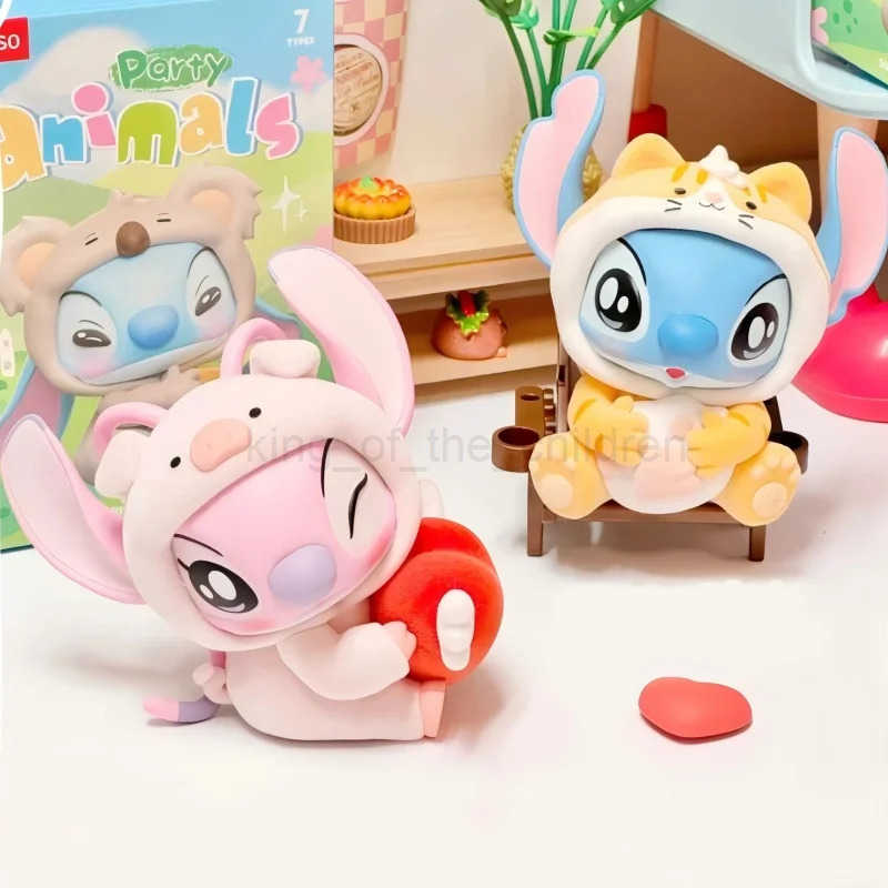 Disney Stitch Animals Party Series Blind Box Mystery Box Stitch Action Figure Decor Ornament Girl Surprise Birthday Gifts W250517