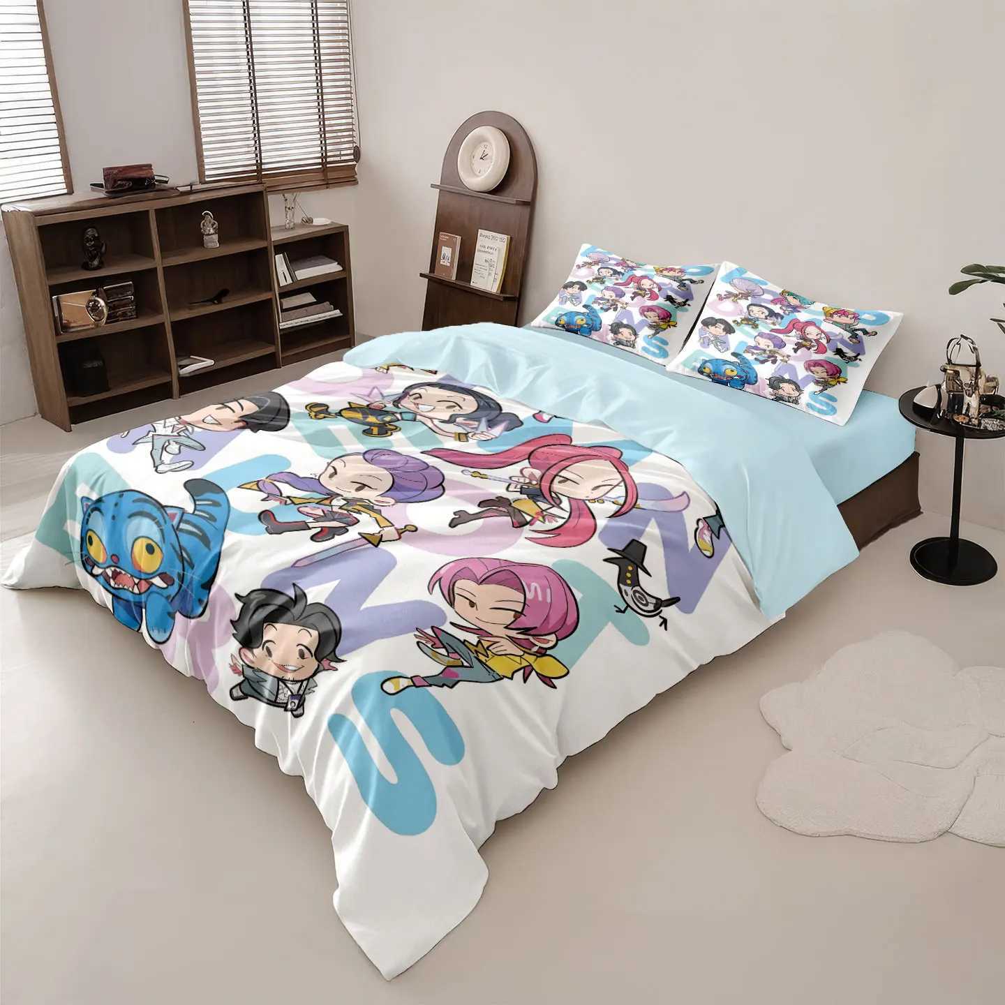 3pc Kopo boy group Print Bedding Set with Coreless Soft Comfortable Multi Size Machine Washable 1 Duvet Cover2 casesM251118