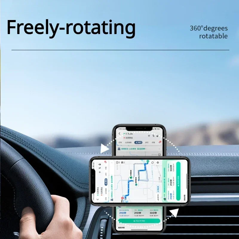 Alloy Folding Magnetic Car Phone Holder 360 Degrees Adjustable Car Navigation Mount Portable for Phone Ph02 for Desk Use