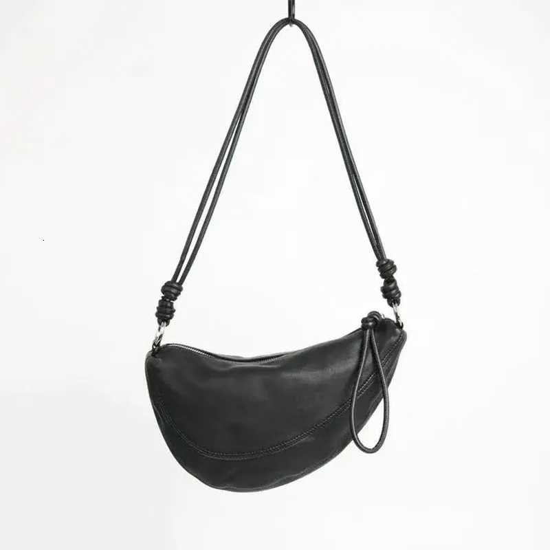 Sheepskin dumpling bag 2025 new niche design large capacity genuine leather suede universal vintage one-shoulder crossbody bagW251118