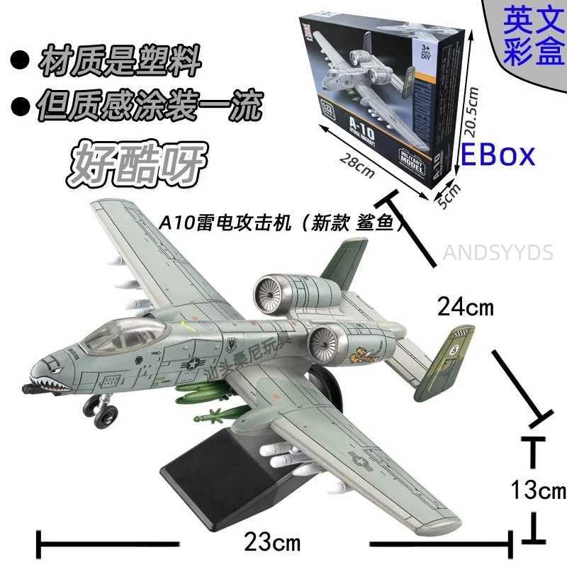 New Aircraft A-10 ABS Plastic Material Airplane Model 1/72 Scale Finished Fighter Souvenir Collection Plane Home Ornaments C251118