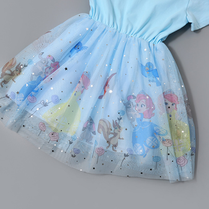 DISNEY Baby designer clothes Summer dress baby Elsa princess dress little girl's skirt.