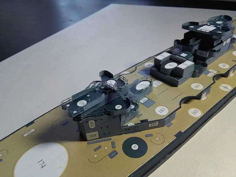 1400 US North Carolina Class Battleship DIY 3D Paper Card Model Building Set Construction Toys Educational Toy Military Model C251118