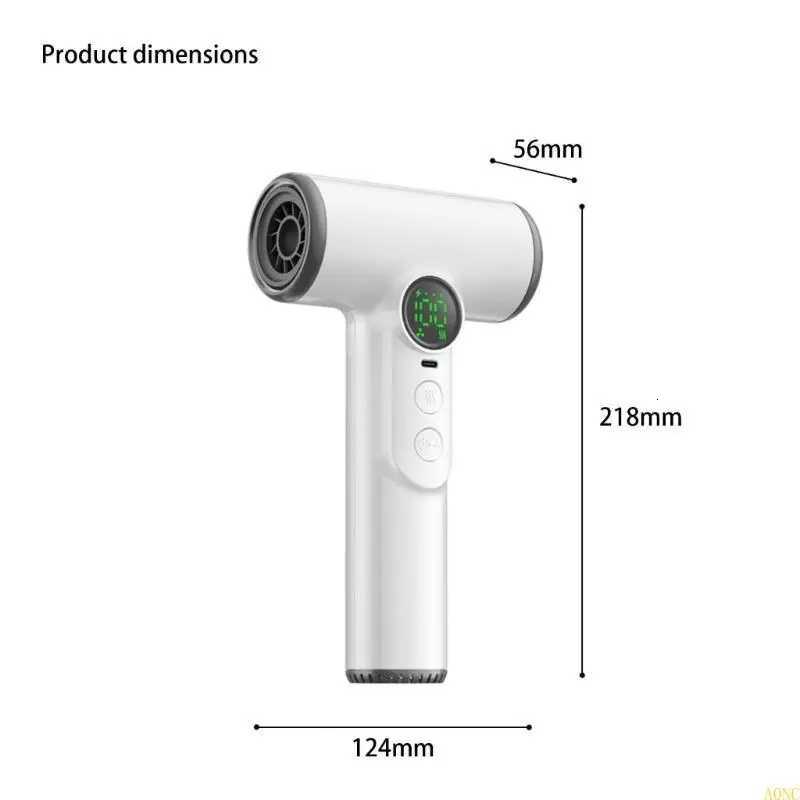 A0NC Portable Rechargeable Wireless Hair Dryer 30000RPM High Speed Hair Dryer Quick Dry Blow Dryer 100 Speed SettingsT251118