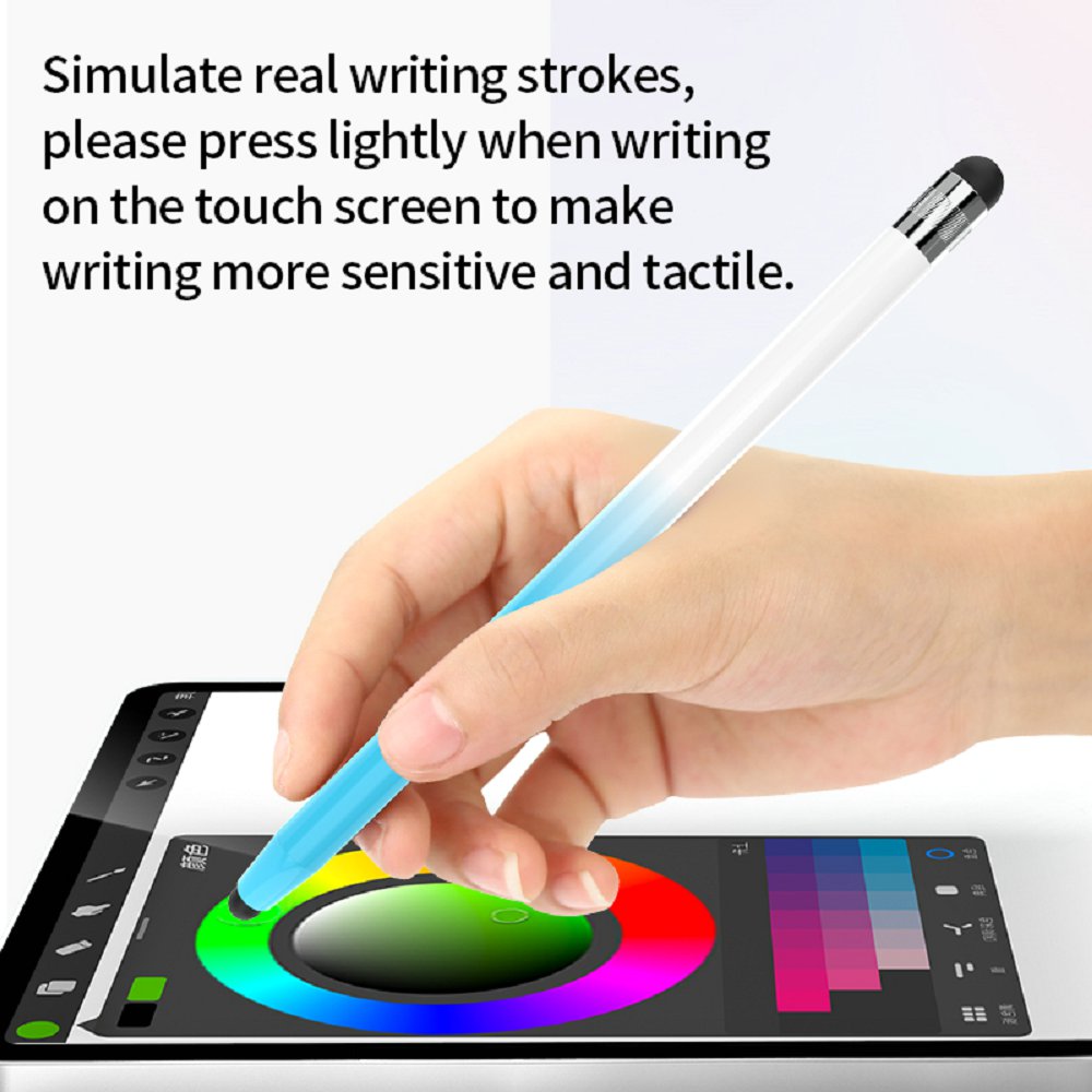 2 in 1 Metal Replaceable Rubber Tip Stylus Pen Pencil Stylus Touch Pen for Touch Screen for iPad and iPhone Universal Touch Phone Pen Mobile Phone Acc