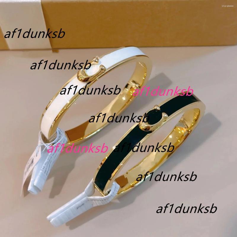 Bangle Fashionable Classic C-shaped Black And White Drip Enamel Couple Coach coachBracelet Bracelet