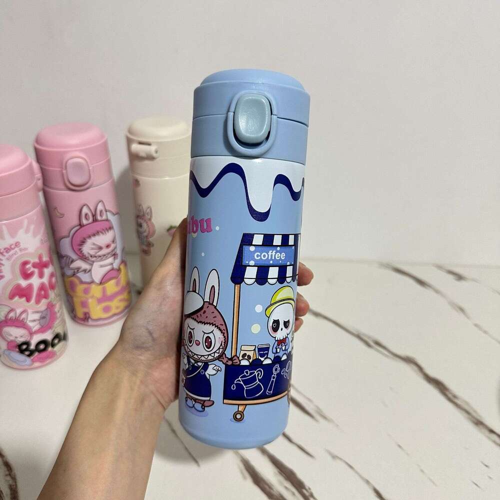 Daily Necessities Cute Cartoon Insulated 304 Stainless Steel Labubu Pea Cup 61c1 22c