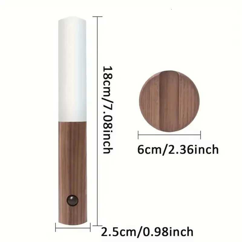 Night light Motion sensor night light Rechargeable wall light Magnetic wall light Wooden wall light for bedroom stairs M251118