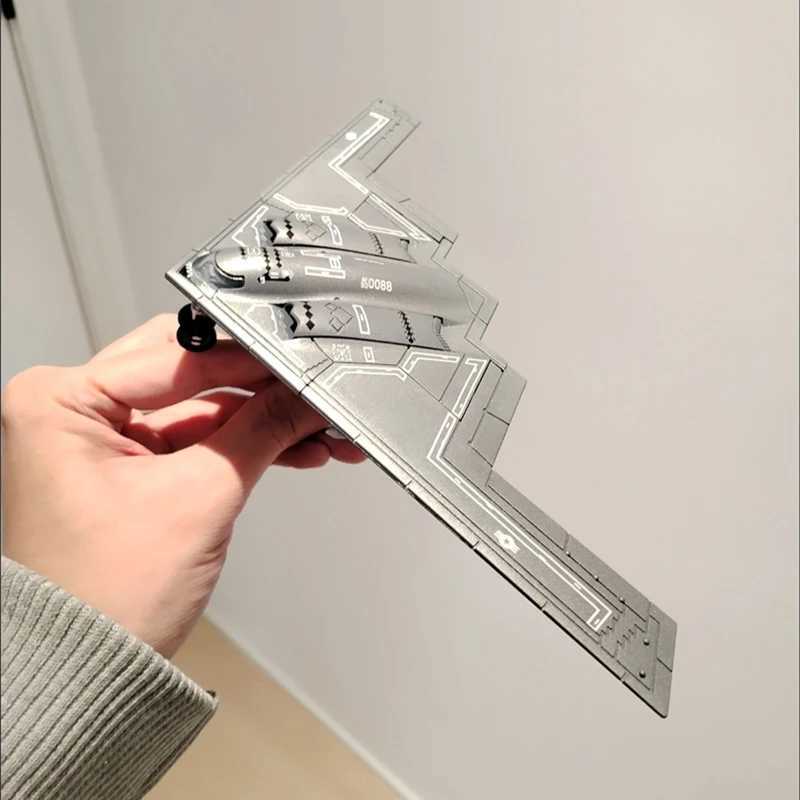 1200 Creative Military Series Building Blocks The B2 Ghost Stealth Bomber Fighter Model Home Decor Toys For Kids Christmas Gift C251118