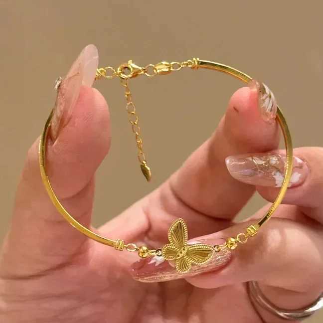 Titanium Stl Gold Silver Color Bangles for Women Girls Trend Waterproof Jewelry Luxury Sparkling Zircon Bracelet Bangle C2511181