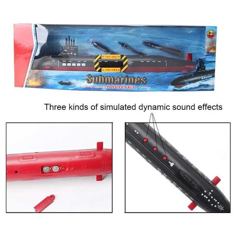 Simulated Military Nuclear Submarine Torpedo Model with Light Sound Boat Cruiser Destroyer Toys Boy C251118