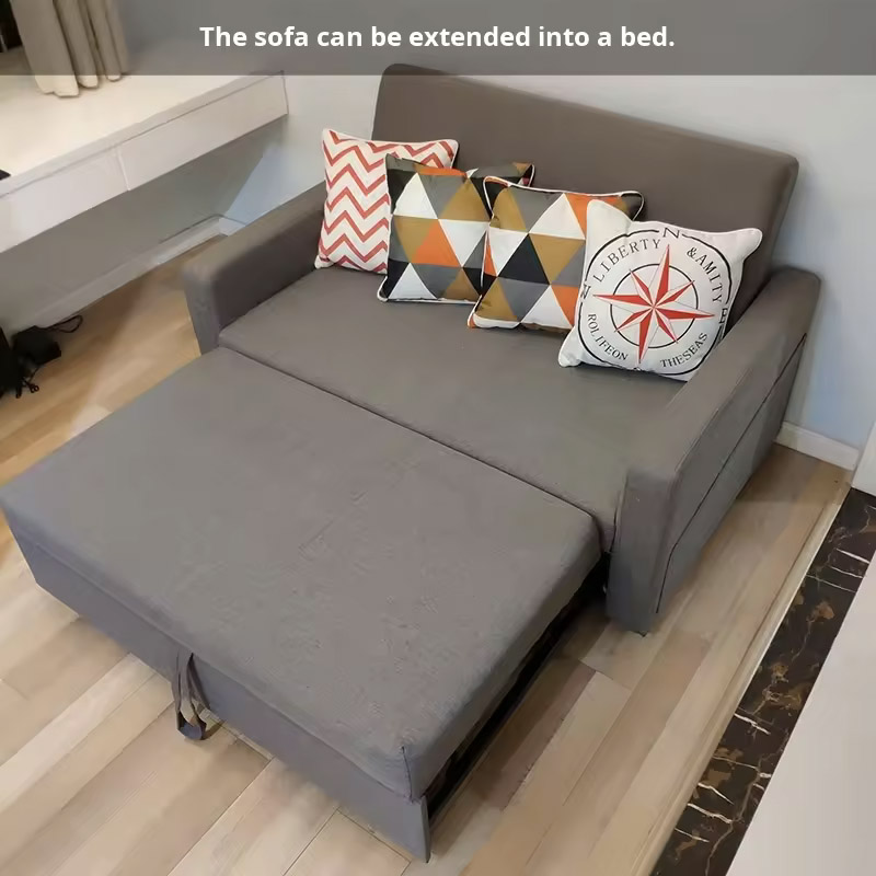 Extendable Sofa Bed for Small Spaces, Multi-Functional Convertible Couch with Side Pockets, Various Color Options, Space-Saving & Practical Living Roo