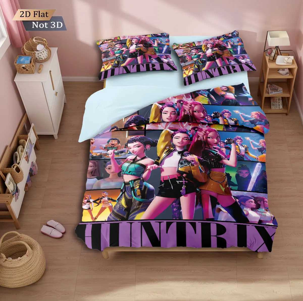 3pcs kpop Devil Girl Group Print coreless Bedding Set Multi Size Bedrooms Dormitory duvet Cover Soft Machine WashableM251118
