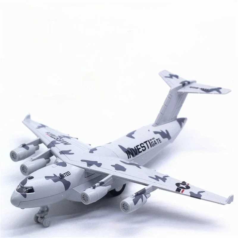 22cm alloy aircraft model C-17 transport belt display aerial mid plane model lighting music toy C251118