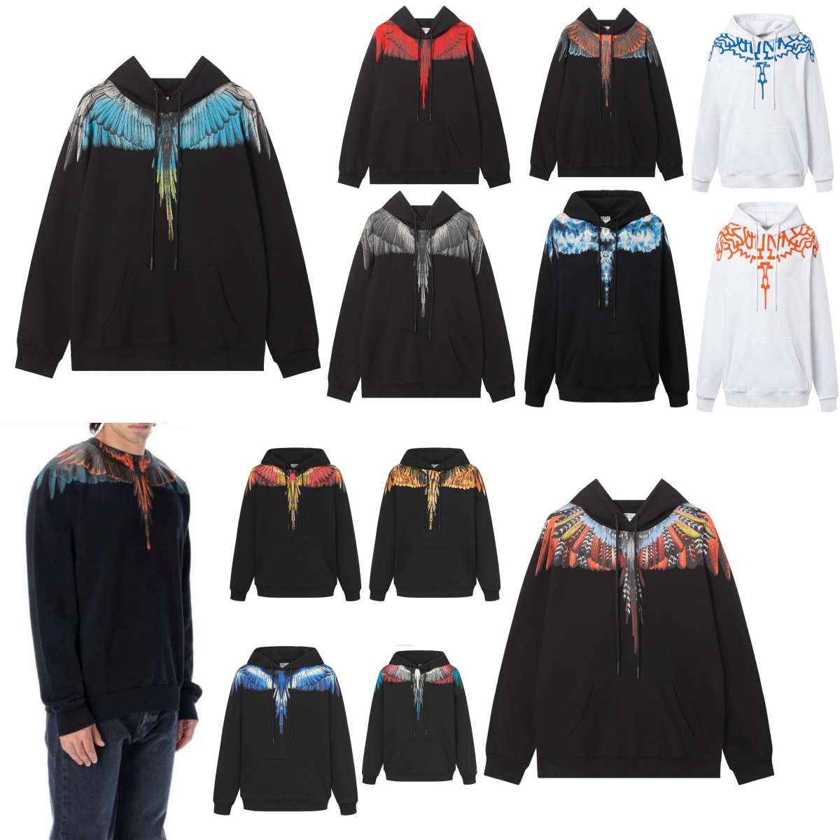 Designer Men's Hoodies High Quality Streetwear Fashion Harajuku Figure Graphic Men Clothing High Street Hip-hop Dark Top Pullover Casual Loose Tr