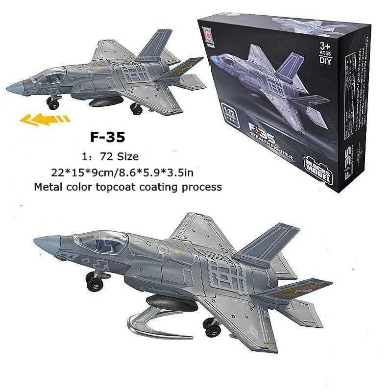 172 Scale Attack Fighter US Air Force F-35 Model DIY Assemble Die-Casting Military Toys Plane Model 3D Puzzle For Collection C251118