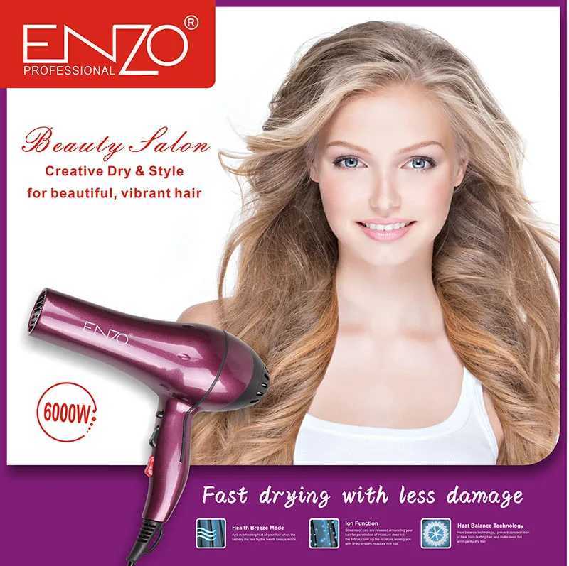 ENZO High Power 6000W Professional Salon Health Breeze Mode Fast Drying Less Damage Gold Red Electric Hair Blower DryerT251118