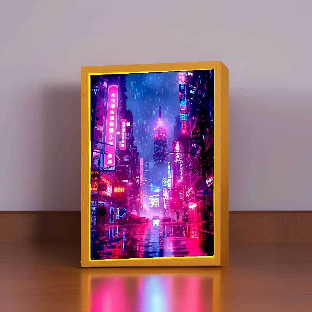 Beautiful City Changsha Light Painting Photo Frame Led Night Light Bedroom Decorate Lamps Bedside Table Moon Lamp Birthday Gifts M251118