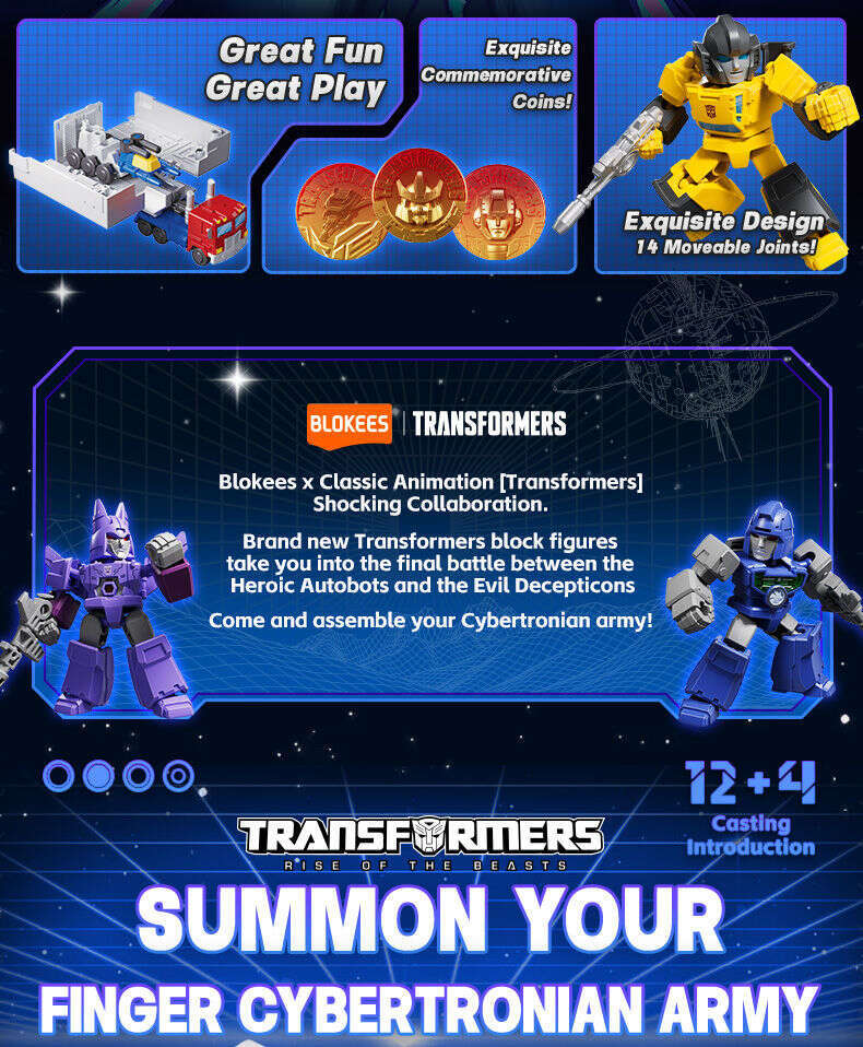 BLOKEES Transformers Defender Version 05 Mini Action Figures Gift Toys Complete Set