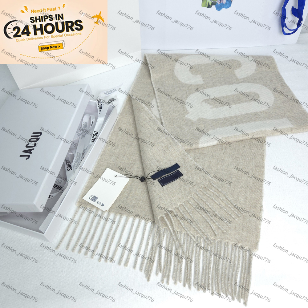 Luxury Cashmere Scarf for Women and Men Soft Warm Winter Wrap with Fringe and Minimalist Lettering Design Perfect for Daily Fashion and Gifts 35x185cm with box