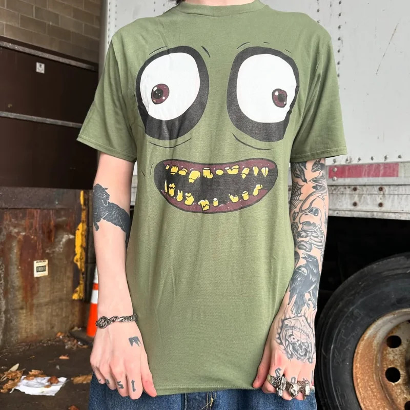 Y2K American High Street hip hop trend Loose T-shirt funny printed n elements top men Goth Harajuku oversized t shirt 250417