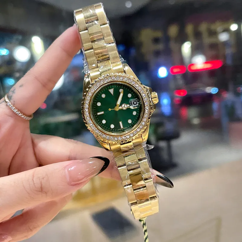 new Fashion luxury women watches Top brand designer luminous 36mm diamond lady watch Stainless Steel band wristwatches for womens Birthday Christmas gift relogios