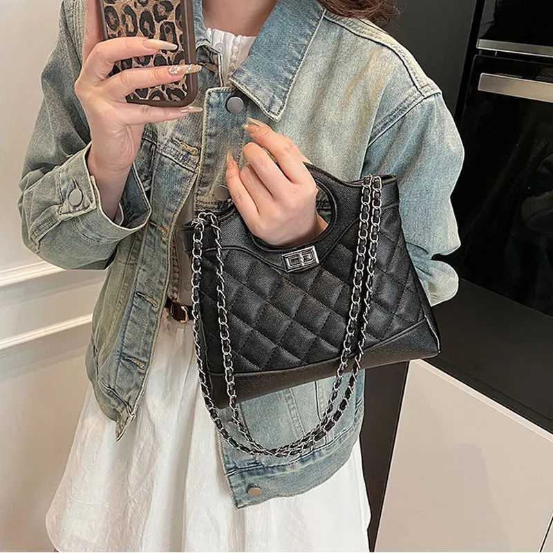 Diamond-Patterned Chain Bag New Ladies Fashion Commuter Tote Versatile Shoulder Crossbody BagW251118