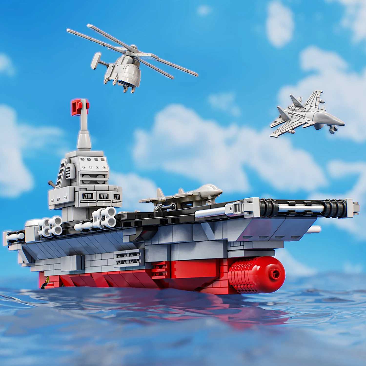 561PCS Aircraft Carrier Building Blocks Toys Model Assemble Puzzle Bricks Toy With Aircraft For Kid Adults Christmas Gifts C251118