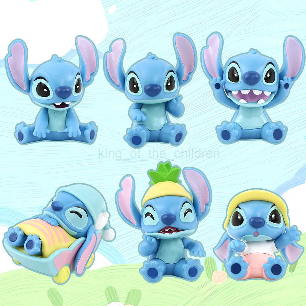 Disney Stitch Figure Blind Box Kawaii Stich Anime Cartoon Car Cake Room Decoration Model Doll Action Figure Kids Toy Girl Birthday Gift W20250418