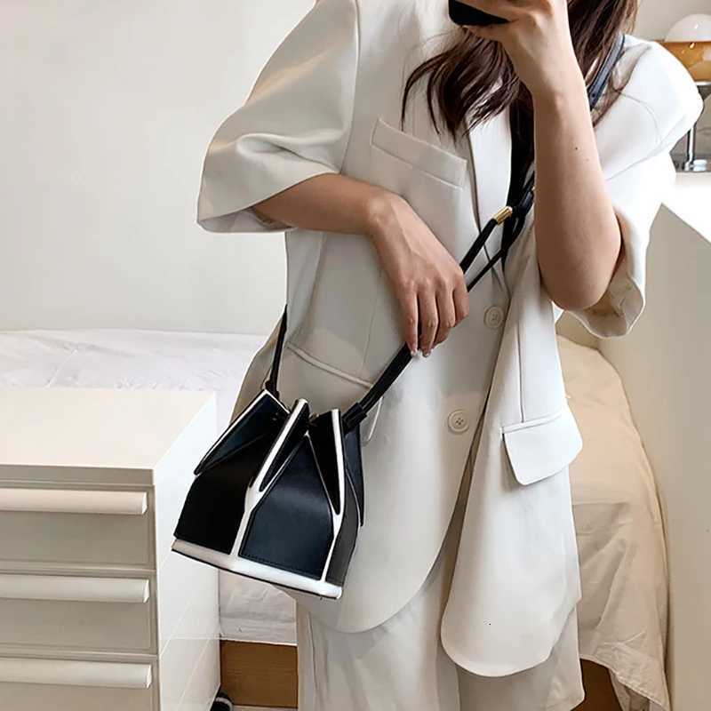 New Bucket Bag Fashion WomenS Handbag Pu Folding Bucket Bag Drawstring Crossbody BagW251118