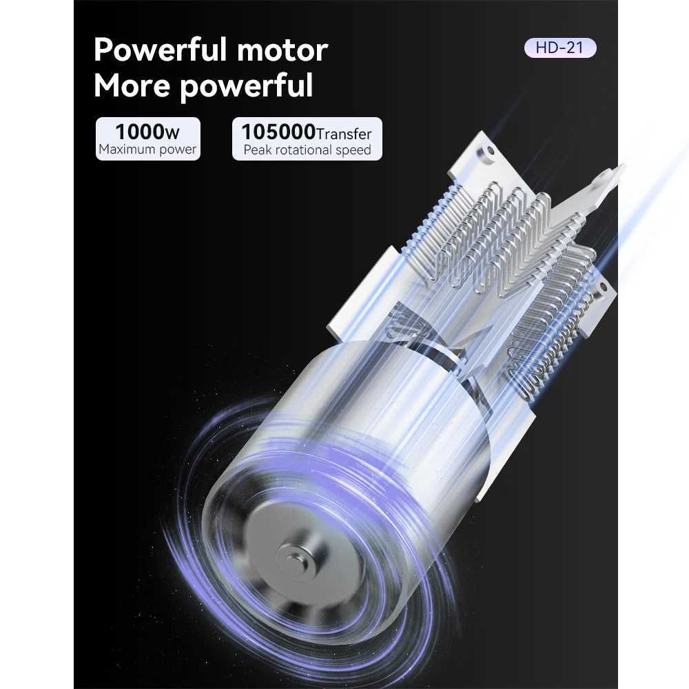 Foldable Mini Portable Compact Ionic High Speed 900W AC Motor Blower Hair Dryer with Vehicle Power Supply for Salon Travel UseT251118