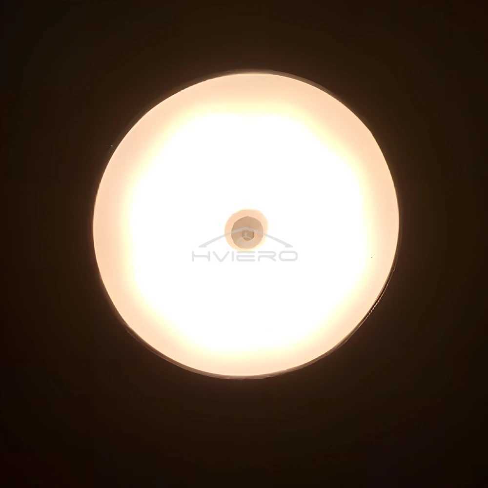 Wireless Motion Sensor Night Light Bedroom 8LED Detector Wall Decoration Round Lamp Staircase Closet Room Bedside Wardrobe Bulbs M251118