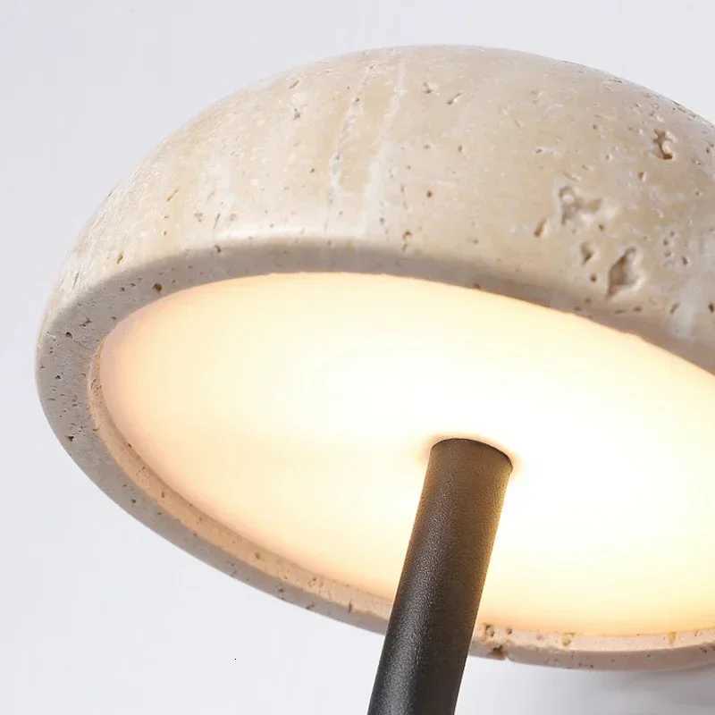 Wabi Sabi Yellow Stone Mushroom Wall Light Led 12W Bedside Nordic Decor Travertine Lamp Hotel Restaurant Corridor Sconce M251118
