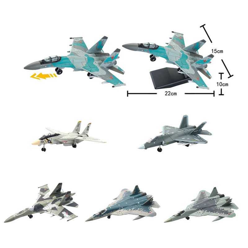 1 PCS DIY F14 Tomcat J-35 Stealth Su35s Multi-Purpose Fighter T90 Main Battle military model toys for gifts Children Plane Model C251118