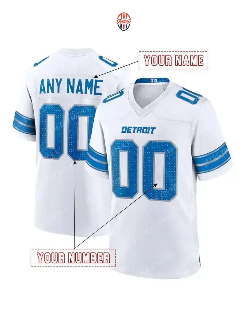 Mix Order 26 Jahmyr Gibbs Football Jersey St. Brown Jared Goff Hooker Jackson Montgomery Reynolds Custom Jerseys Support Custom3