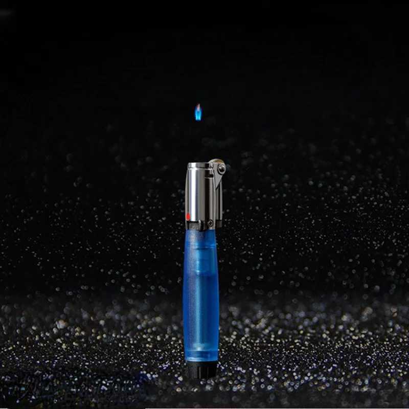Creative Slender Floating Flame Butane Lighter Grinding Wheel Open Flame Portable Lighter Mens Cigar Accessories W250418