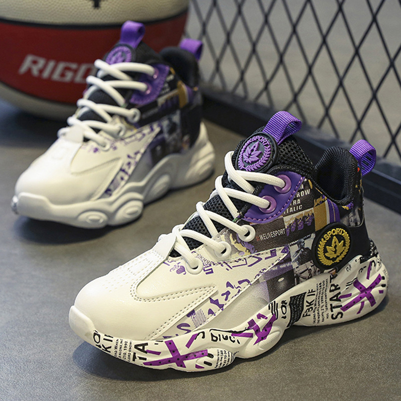 Children Sports Sneakers for Girls Kid Casual Walkfashion Boys Basketball Trainers Shoes Size 30 - 38 dh1922389